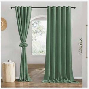 LINEN CURTAINS WITH GROMMET TOP